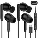 Samsung Wired Headphones USB C, Usbc Wired Earbuds in-Ear for Apple iPhone 17e 17 Pro Max 17pro Air 16e 16 15 Plus, Noise Cancelling Ear Buds USB-C Earphones with Microphone Android Type C Plug Galaxy