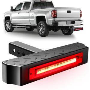 Hitch Step with Light 108 LED Lighting(6 Mode) Series Steel Hitch Bar 700lbs Max Load Universal Fit 2" Receiver for Trucks Chevy (Chevrolet), Ford, Toyota, GMC, Dodge RAM, Jeep, ATV SUV Van