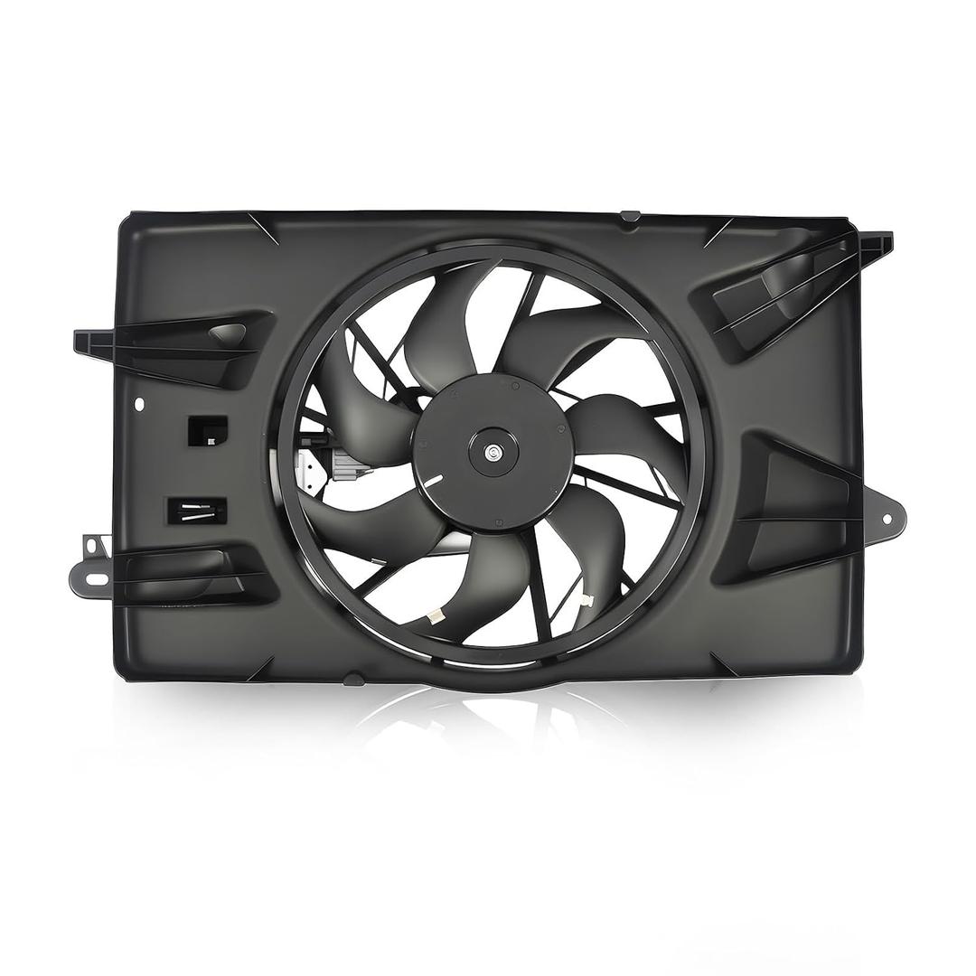 Engine Radiator Cooling Fan Assembly Compatible with 200 Cherokee 2014-2020 Replace 68197298AB 621114 623340 CH3115179 Electric Condenser Fan with Motor