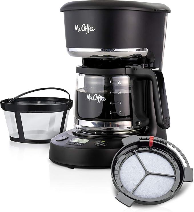 Mr. Coffee 5-Cup Programmable Coffee Maker Black