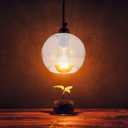 Luxshiny Clear Glass Globes for Light Fixtures Replacement 150mm Clear Round Glass Globe Lampshade Cover for Pendant Light Wall Sconce Chandelier - Clear
