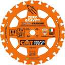 CMT Orange Tool 250.324.07 FRAMING ZERO GRAVITY 7-1/4x0.070/0.048x5/8