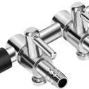 AQUANEAT Aquarium Air pump Splitter, Fish Tank Air Valve, Metal Control Valve for Pump Accessories(X-Small 2 Way)