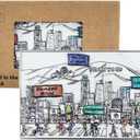 2 x Cities Around The World Artwork Fridge Magnet Series - Designed in The USA - Collectible Souvenir & Gift (Los Angeles)