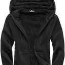 SCODI Hoodies for Men Heavyweight Fleece Sweatshirt - Full Zip Up Thick Sherpa Lined Hooded Sweatshirts,3XL
