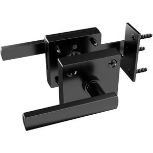 HILLMASTER Double Sided Gate Latch for Wooden Fence,Heavy Duty Swinging Door Latch Two Sided Gate Door Latch for Outdoor Fence,Self Locking Gate Latch Gate Hardware for Wood Gates,Pool,Backyard,Garden