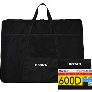 MEEDEN Soft Art Portfolio Bag: 36 x 48 Inch Black Art Canvas Portfolio Case - Waterproof 600D Oxford Carrying Storage Case for Artwork, Poster, Sketching, and Drawing