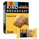 KIND Breakfast Bars, Honey Oat, Healthy Snacks, Gluten Free, 100% Whole Grains, 3g Protein, 6 Count, BBD: 23 APR 2026