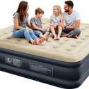 SENNOUL King Size Air Mattress with Built in Pump - Upgraded Blow Up Bed, 2 Mins Quick Self Inflatable/Deflation, 18"/750lbs Max, Strong Support,No Leakage,No Odor,for Home,Guests,Camping,Travel