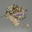 Spiareal 36 Pcs Easter Wooden Ornaments Religious He is Risen Ornaments Spring Hanging Decoration Holiday Christian Lily Cross Wood Cutouts Easter Decor for Party Small Tree Home