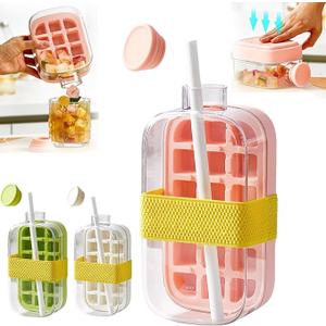 2 in 1 Vertical Ice Cube Tray with Lid for Freezer, Easy Press to Release Touchfree, New Bottle Shaped Ice Cube Tray, Quick Filling Homemade Ice Storage for Whiskey Cocktail (white, 500ml+12grids) Pink 2 in 1 Vertical Ice Cube Tray with Lid for Freezer, Easy Press to Release Touchfree, New Bottle Shaped Ice Cube Tray, Quick Filling Homemade Ice Storage for Whiskey Cocktail (white, 500ml+12grids) Pink