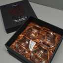 Small 8 oz Brandy, Cognac and Armagnac Tasting Glasses | Set of 4 | Professional Balloon Shaped Snifters for Nosing and Sipping Neat Liquor and Spirits | Crystal Stemless Gift Sniffers