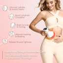 Lymphatic Drainage Massager & Anti Cellulite Massage Tool Helps Reduce Stretch Marks & Cellulite, Body Sculpting Machine For Legs, Arms & Belly with Microcurrent, Light, Heat & VibrationWith Body Oil