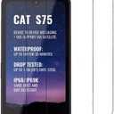 Glass Screen Protector for Cat S75 - [2 Pack] Bubble Free HD Tempered Glass Screen Protector for Cat S75