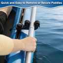 Huntury Kayak Paddle Holder, Save Kayak Track Space, Fishing Net, Fishing Poles Holder for Fishing, Track Mount Accessories