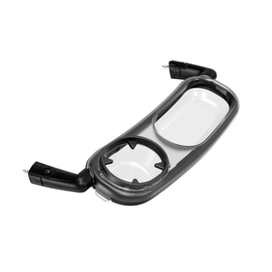 Snack Tray Fits for UPPAbaby Vista/Vista V2/Vista V3/Cruz/Cruz V2/ RumbleSeat/RumbleSeat V2, Stroller Tray with Cup Holder & Recessed Bowl, Dishwasher Safe, Quick Attachment, Folds with Stroller, Grey