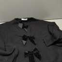 PRETTYGARDEN Cardigan Sweaters for Women Fall Fashion 2026 Bow Tie Front Long Sleeve Knit Sweater Tops Cute Winter Clothes size M, Black