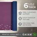 Gaiam Premium Yoga Mat, 6mm Thick Print Mat