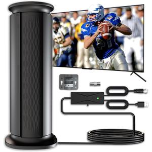 2025 Upgraded TV Antenna Up 2200+ Miles Range, Digital Best Antenna for Smart Tv Indoor/Outdoor 4k Local Channels, Amplified HDTV Antenna Long Range with Amplifier Signal Booster/Thic Cable (16ft)