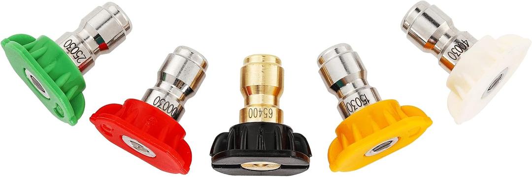 Tool Daily Pressure Washer Nozzle Tips Multiple Degrees, 1/4 inch, 5-Pack (Orifice 3.0)