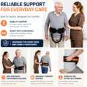 Gait Belt, Upgraded with Metal Buckle & Detachable Leg Straps, 7 Reinforced Handles, Transfer & Lift Belt for Seniors & Elderly, Walking Support and Mobility Assistance (Orange, Medium)