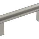 Amerock | Cabinet Pull | Satin Nickel | 3-3/4 inch (96 mm) Center-to-Center | Versa | 1 Pack | Drawer Pull | Cabinet Handle | Cabinet Hardware