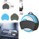 Holster Clip Compatible with ZYN/NZE/Alpha, Silicone Pouch Tin Holder for Car Sun Visor/Vent/Belt, High-Temperature Resistant, Great Gift for Zyn Pouch Users for Daily Use (Black)