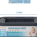 Standard Square Refills Disposal Bags Refill Compatible with Diaper Genie Classic, Compact and Select Pails, Hold Up to 270 Newborn-Sized Diapers Per Refill, Pack of 6