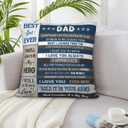 Father Gifts, Dad's Birthday Gifts Pillow Case 18"X18", Funny Dad Gift from Daughter Son, Father's Day Pillowcover, Best Dad Ever Gift Throw Pillow Cover