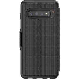 Gear4 ZAGG Oxford Folio Case with Advanced Impact Protection [ Protected by D3O ], Stand Function, Card Slots, Slim, Tough Design for Samsung Galaxy S10 Plus - Black (34870)