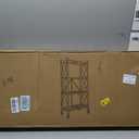 4 Tier Foldable Storage Shelf with Wheels No Assembly Metal Rack, 50.2 x 28.15 x 15.55 inches