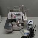 Serger Sewing Machine with 3-4 Stitch Capability, Metal Frame Overlock Machine for Industrial/Home, 12 Stitch Patterns, LED Light, 1,250 Stitches/Minute, Foot Controller, Rethread Instruction, White