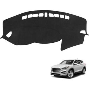 YOJOJOCO Dash Cover Compatible with Hyundai 2016 2017 2018 Tucson Accessories Flannel Dashboard Cover Dash Mat Center Console Cover Sunshield Protector Pad