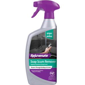 Rejuvenate Scrub Free Soap Scum Remover Shower Glass Door Cleaner Works on Ceramic Tile, Chrome, Plastic and More 24oz (24 Fl Oz (Pack of 1))