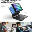 Dexnor for iPad mini 7 (A17 Pro)/Mini 6 Case with Keyboard, Magnetic Floating Cantilever Stand with Trackpad Pencil Holder Backlit Keyboard Case for iPad mini 7th(2024)/6th (2021) Generation, Black