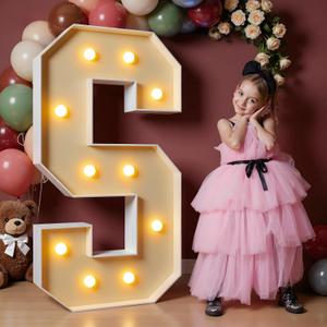 imprsv 4FT Marquee Letters Large Light Up Letters for Birthday Party Decor Wedding Decorations, Marquee S for Party Decoration Large Signs Arch Kit Decorations