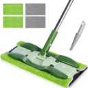 Microfiber Mops for Floor Cleaning,Masthome Professional Floor Mops with Washable Pads 4pcs,Wet Dry Use Flat Mop with 59'' Long Stainless Steel Handle,dust mop for Hardwood Floors Suitable Office Home