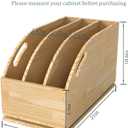 Pull Out Cookie Sheet Organizer for Cabinet, Wooden Cutting Board Organizer Rack with Vertical Tray Dividers, for Storage Pans, Baking Tray, 10.5''W X 21" D X 10.6" H