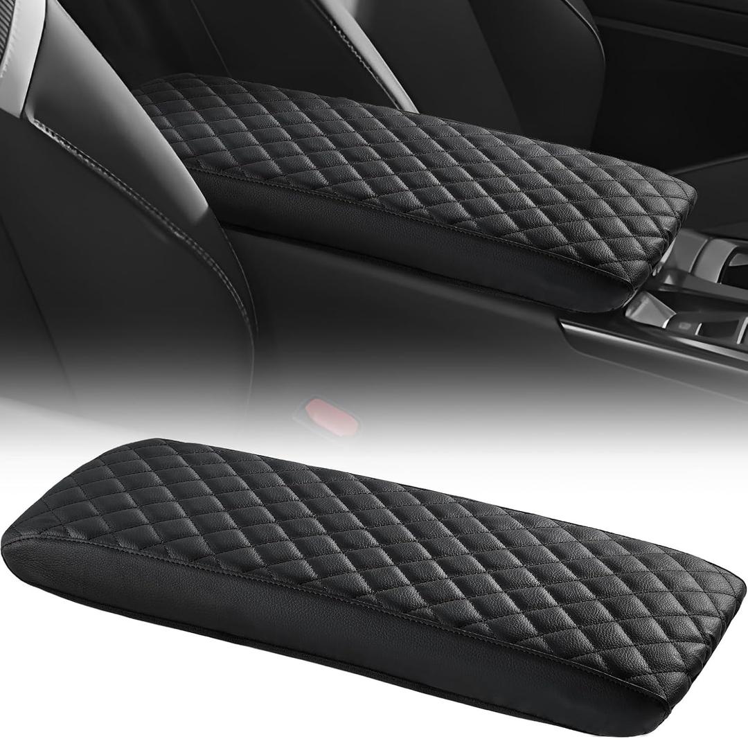 JOYTUTUS Center Console Cover Compatible with 2025-2026 Camry Armrest, PU Leather Middle Console Arm Rest Cover