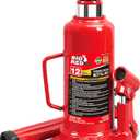 BIG RED T91203B Torin Hydraulic Welded Bottle Jack, 12 Ton (24,000 lb) Capacity, Red