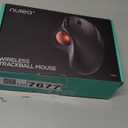 Nulea M501 Wireless Trackball Mouse, Rechargeable Ergonomic, Easy Thumb Control, Precise & Smooth Tracking, 3 Device Connection (Bluetooth or USB Receiver), Compatible for PC, Laptop, Mac, Windows.