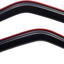 Lightronic Extra Durable Clip-on In-Channel Auto Vent Window Visor, Fit 2007-2025 Ford E-Series Econoline Vans E-150, E-250, E-350 & E-450 Super Duty, UV Protect Rain Guard Wind Deflector, Smoke, 2Pcs