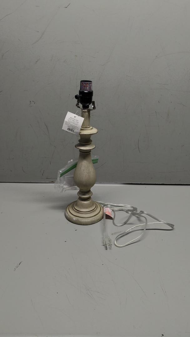 Davenport Wood Table Lamp Base in Rustic White, Rustic Country Lamps