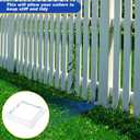 6 x 6 Inches Vinyl Post Sleeve Adjustable Vinyl Post Skirt White Base Porch Column Wraps for 3 to 6.5 Inch Wood Stair Rails(White,8 Pack)