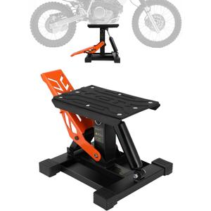 Dirt Bike Stand with Tool Trays, 660Lbs Capacity with Damping Widen Motorcycle Stand Lift Jack Hydraulic Heavy Duty for Repair and Maintainance Dirtbike Pit Motocross Mini Bike
