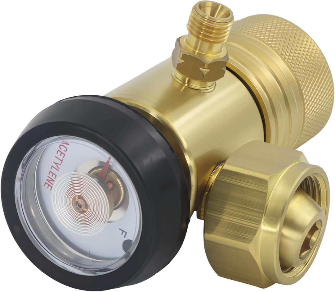 AR-B CGA520 B Tank Acetylene Regulator, Matching Turbo Style Acetylene Kit, Air Acetylene