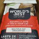 WORLD'S BEST CAT LITTER Multiple Cat Unscented, 32-Pounds - Natural Ingredients, Quick Clumping, Flushable, 99% Dust Free & Made in USA - Long-Lasting Odor Control & Easy Scooping
