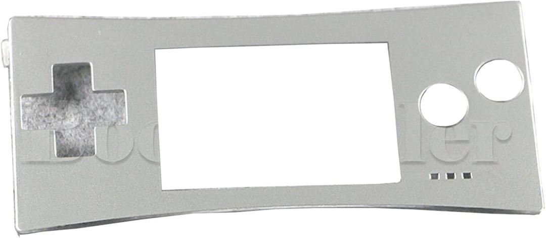 XBERSTAR Replacement Faceplate for Gameboy Micro GBM Controller Front Faceplate Cover (Silver)