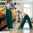 Neer 3 Pack Women's Wide Leg Yoga Pants Comfy Lounge Pants with Pockets Baggy Elastic Waist Joggers Ladies Open Bottom (S)