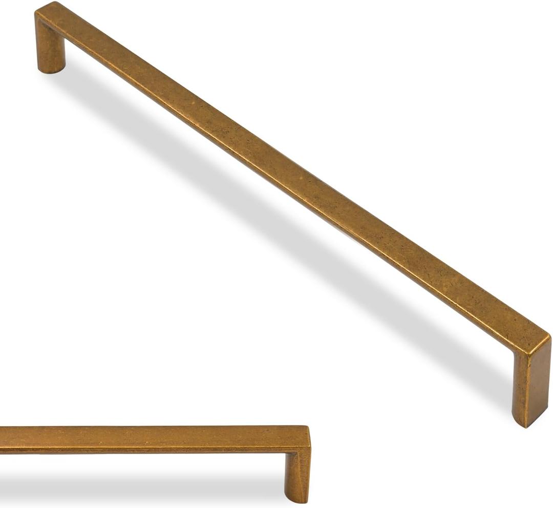 6 Pack Antique Brass Cabinet Pulls 12.6 Inch(320mm) Kitchen Cabinet Handles Solid Zinc Alloy Cabinet Hardware Drawer Pulls